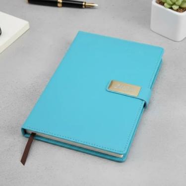 Imagem de Agenda 2026 Executiva Couro Fecho Com Ímã Semanal Diario Planer Capa Planner 168 Páginas Capa Dura Diario Caderno Anotações Planejamento A5 (azul turquesa)