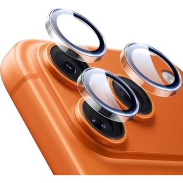 Imagem de Mizi Pacote com 3 protetores de lente de câmera projetados para iPhone 17 Pro Max | iPhone 17 Pro | iPhone 16 Pro Max | 16 Pro | iPhone 15 Pro Max | 15 Pro - Transparente