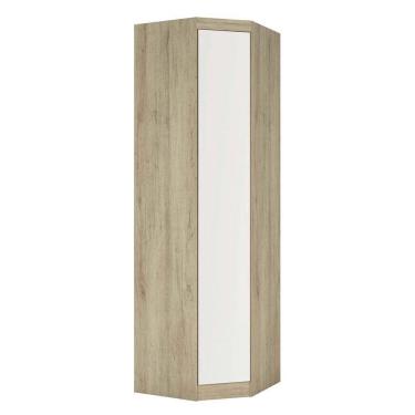 Imagem de Guarda Roupa 70 Cm Canto Oblíquo Com Espelho 1 Porta 3 Prateleiras Master Luciane Móveis