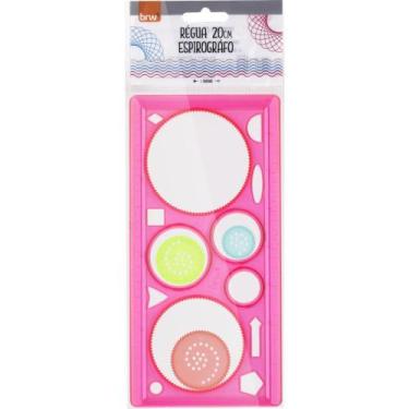 Imagem de Regua Plastica Espirografo 20CM (S) CX.C/24 - BRW