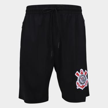 Imagem de Shorts Corinthians Com Zíper Masculino-Masculino
