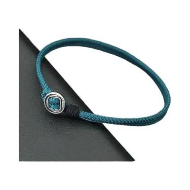 Imagem de Pulseira De Corda Trançada Fina De 3mm Para Homens, Acessórios Casuais