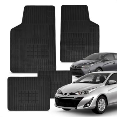 Imagem de Jogo Tapete 100% Borracha Yaris 2018 A 2025 Impermeável Antiderrapante Automotivo 4 Peças