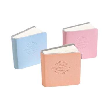 Imagem de Mini Caderno De Desenho 50x50mm 3 Peças 200g 48 Folhas Papel Grosso Pa