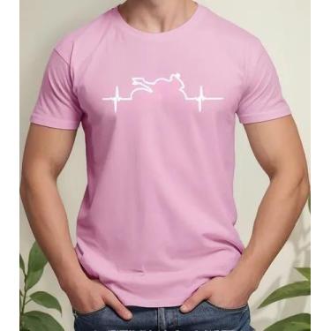 Imagem de Camiseta Camisa Adulto Masculina Feminina Algodão Motoqueiro Motocicli