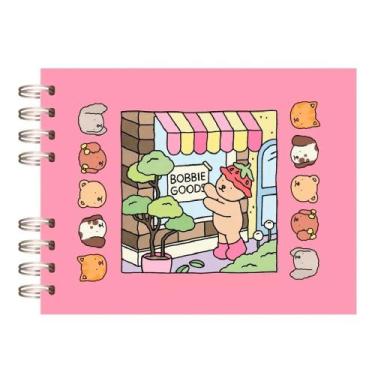 Imagem de Livro De Colorir Bobbie Goods Capa Dura - Rosa Diversos Desenhos - Tik