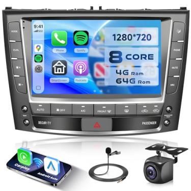 Imagem de Rádio de carro com chip Snapdragon Qual-comm 8 núcleos 4G + 64G para IS250 2006-2012, Rimoody Car Stereo Carplay, Android, automóvel, 3D, exibição de modelo de carro, GPS, WiFi, 9 polegadas, tela