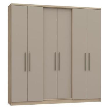 Imagem de Guarda Roupa Casal 6 Portas 2 Gavetas SONATA NEW 3271A Móveis Castro. 