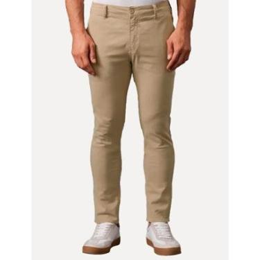 Imagem de Calça Calvin Klein Jeans Masculina RE Issue Label Cáqui-Masculino