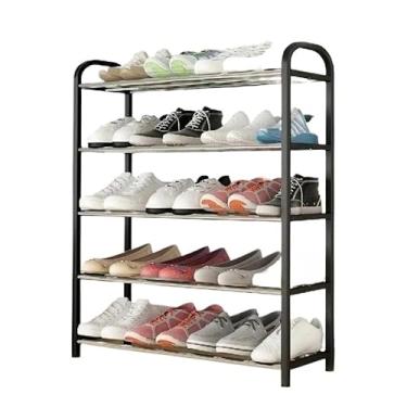 Imagem de Sapateira 4/5 Andares Organizador De Sapatos Tenis 8 Pares Desmontavel Sapateira Hall De Entrada(4 Andar Preta -)
