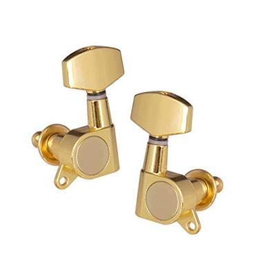 Imagem de 6 peças de Tarraxas Corda Guitarra Afinadores Trava 3L3R Afinação Afinador Elétrica e Acústica Cabeças Máquina Botões