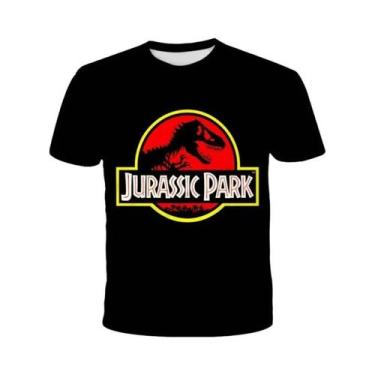 Imagem de Camiseta 3D De Dinossauro Jurássico Para Meninos E Homens, Verão, Clás