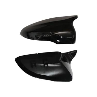 Imagem de Compatível com vw mk6 golf 6 gti 2009-2013 espelhos retrovisores caso guarnição titular acessórios do carro espelho retrovisor capa tampas(Bright Black)