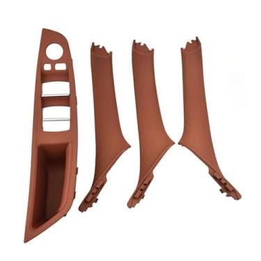 Imagem de Maçaneta da porta interna automotiva, tampa de acabamento, compatível com BMW Série 5 F10 F11 520d 530d 535i 51417225857 51417225873 Acessórios para carro(Red Wine 4pcs)