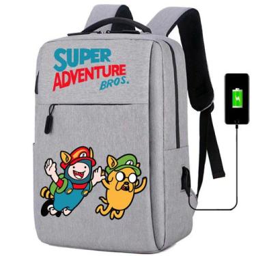Imagem de Mochila Escolar Usb Infantil Estampa Super Aventura Para Notebooks, Es