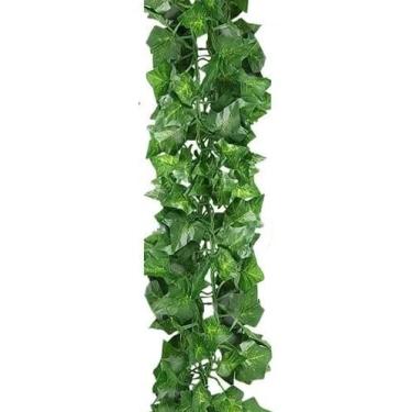 Imagem de Hera Artificial 2m Folhagem Trepadeira Verde – Decoração Jardim, Painel e Festas