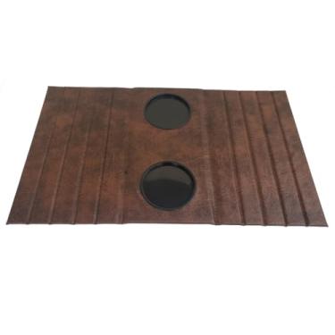 Imagem de Bandeja Esteira para braco sofa marrom mescla porta copos e porta controles Copos e Porta-Controles - Suporte para Celular e Objetos Pessoais - Prático e Resistente(tabaco-sem porta controle)