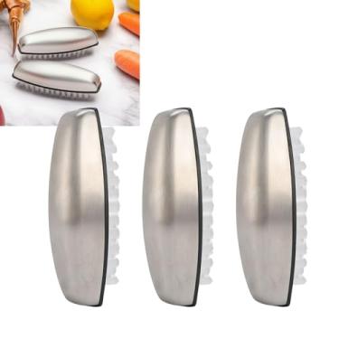 Imagem de Escova de Limpeza Legumes Aço Inoxidável Removeedor Odor Escovas Multipropósito para Unhas Mão Cozinha Remoção Eficiente Construção Duradoura Ferramen