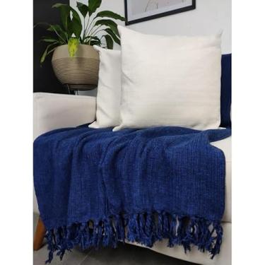Imagem de Manta Para Sofá Luxo Gigante 2,10 x 1,20 m Tipo Capa De Sofá Protetora(Azul Marinho)