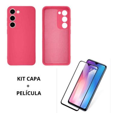 Imagem de Kit Capa Compatível Com Galaxy S23 Plus Rosa+ Película 3D