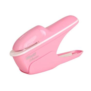 Imagem de MERIGLARE Grampeador compacto sem grampos para papel Clinch, Rosa