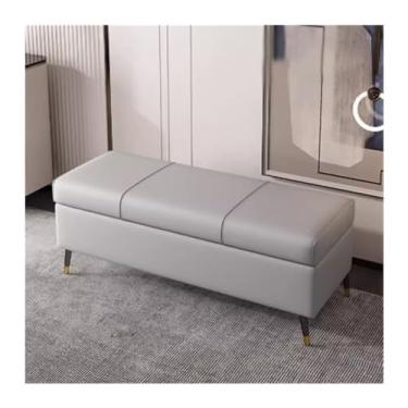 Imagem de Banqueta de sapato moderna para uso doméstico, porta de entrada, entrada, sapatos de cabeceira, sofá longo pode ser decorativo (cinza claro, 60 cm)