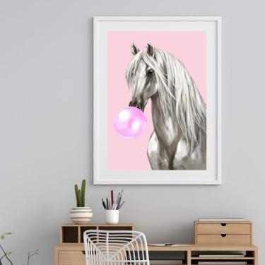Imagem de Quadro Cavalo Bubble Gum - 60X48Cm