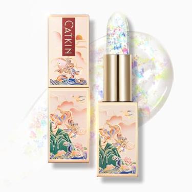 Imagem de CATKIN Bálsamo labial que muda de cor, hidratante labial ultra hidratante com vitamina E, nutritivo para lábios rachados e secos, 3,4 g C21