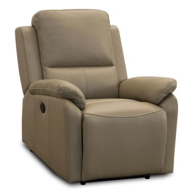 Imagem de Poltrona do Papai Retrátil Reclinável Elétrica Aniche L06 Couro Fendi - Lyam Decor