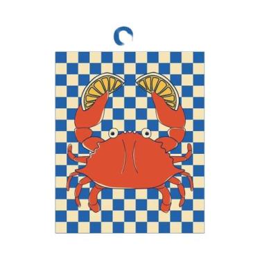 Imagem de Pôster Colorido De Animais Marinhos Em Tela Para Cozinha E Sala De Est