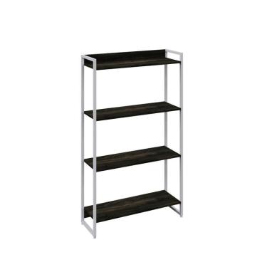 Imagem de Estante Dynamica 80x30x146cm C/04 Prateleiras Carvalho Dark / Est.branca Carvalho Dark / Est.branca