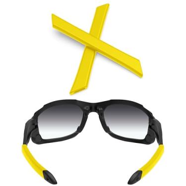 Imagem de ToughAsNails Meias de substituição amarelas para óculos de sol Oakley Jawbone/Jaqueta de corrida/jaqueta dividida