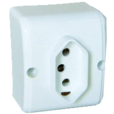 Imagem de Tomada 3p 10a Branca Mecânica Externa - Conjunto Mectronic