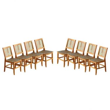 Imagem de Kit 8 Cadeiras Madri Madeira Maciça Com Pátina