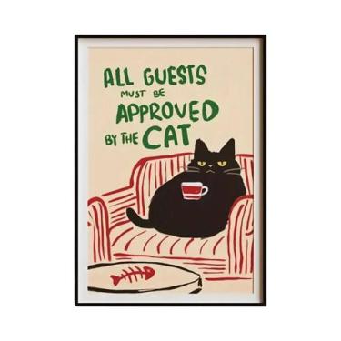 Imagem de Pôster Para Amantes De Gatos, Decoração De Parede Humorística Para Cas