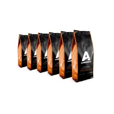 Imagem de Café Torrado Em Grãos América Premium - 6 Pacotes De 500g