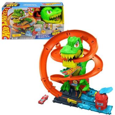Imagem de Hot Wheels City Pista T-rex Quartel De Bombeiros JBM73 COR:verde - Mat