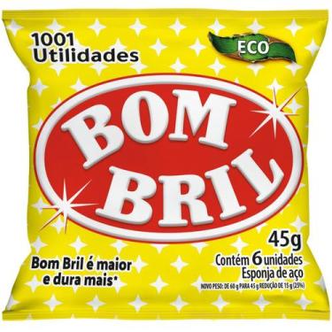 Imagem de Esponja de Aço Bombril Eco 45g 6 Unidades