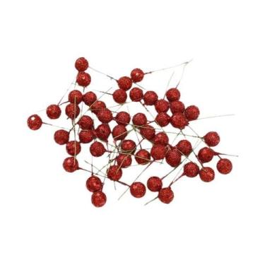 Imagem de 50 Peças De Frutas Artificiais Para Decoração De Árvore De Natal 12cm,