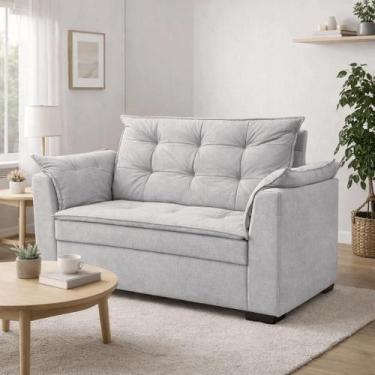 Imagem de Sofá 2 Lugares 140 cm Namoradeira Sala Confortável Requinte Recepção L