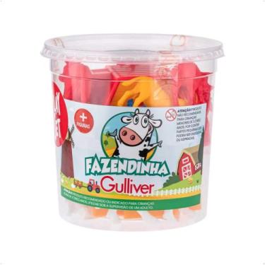 Imagem de Balde Miniaturas Playset Fazendinha 37 Peças Gulliver - 1039