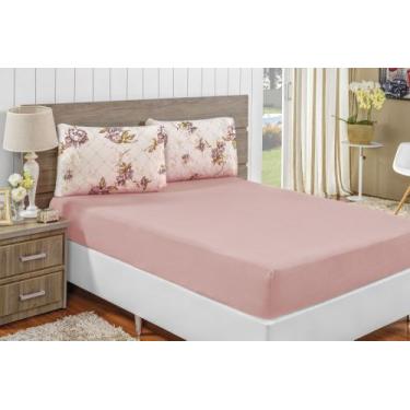 Imagem de Jogo de cama quality queen 3 peças - 100% algodão - malha penteada - M