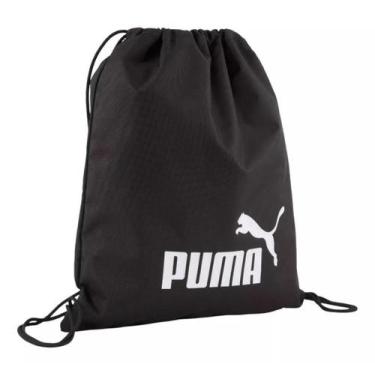Imagem de Mochila Gym Sack Puma Phase Unissex - Preto+Branco - Único, Único