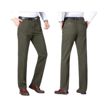 Imagem de Calças Sociais Masculinas Pretas Casuais De Corte Reto Para Outono E P