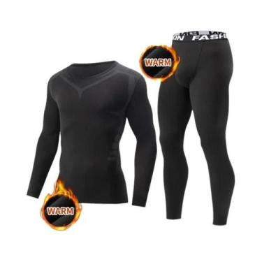 Imagem de Conjunto De Roupa Térmica Masculina Para Outono E Inverno, Camiseta Ba