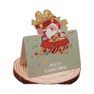 Imagem de Cartões De Natal Miniatura 6PCS Com Envelope Escolar, Cartão Postal E 