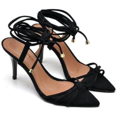 Imagem de Sandália Salto Médio em Couro Bico Folha Ella's-Feminino