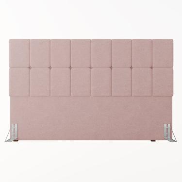 Imagem de Cabeceira King 192cm Boucle Estofada Design Moderno para Quarto Linea Rosa