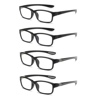 Imagem de JOON-joon Óculos de Leitura Masculino 4 Pares Ultra Leve TR90 Estilo E
