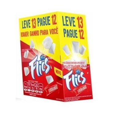 Imagem de Chiclete Flics Arcor Caixa C/12unids, MORANGO